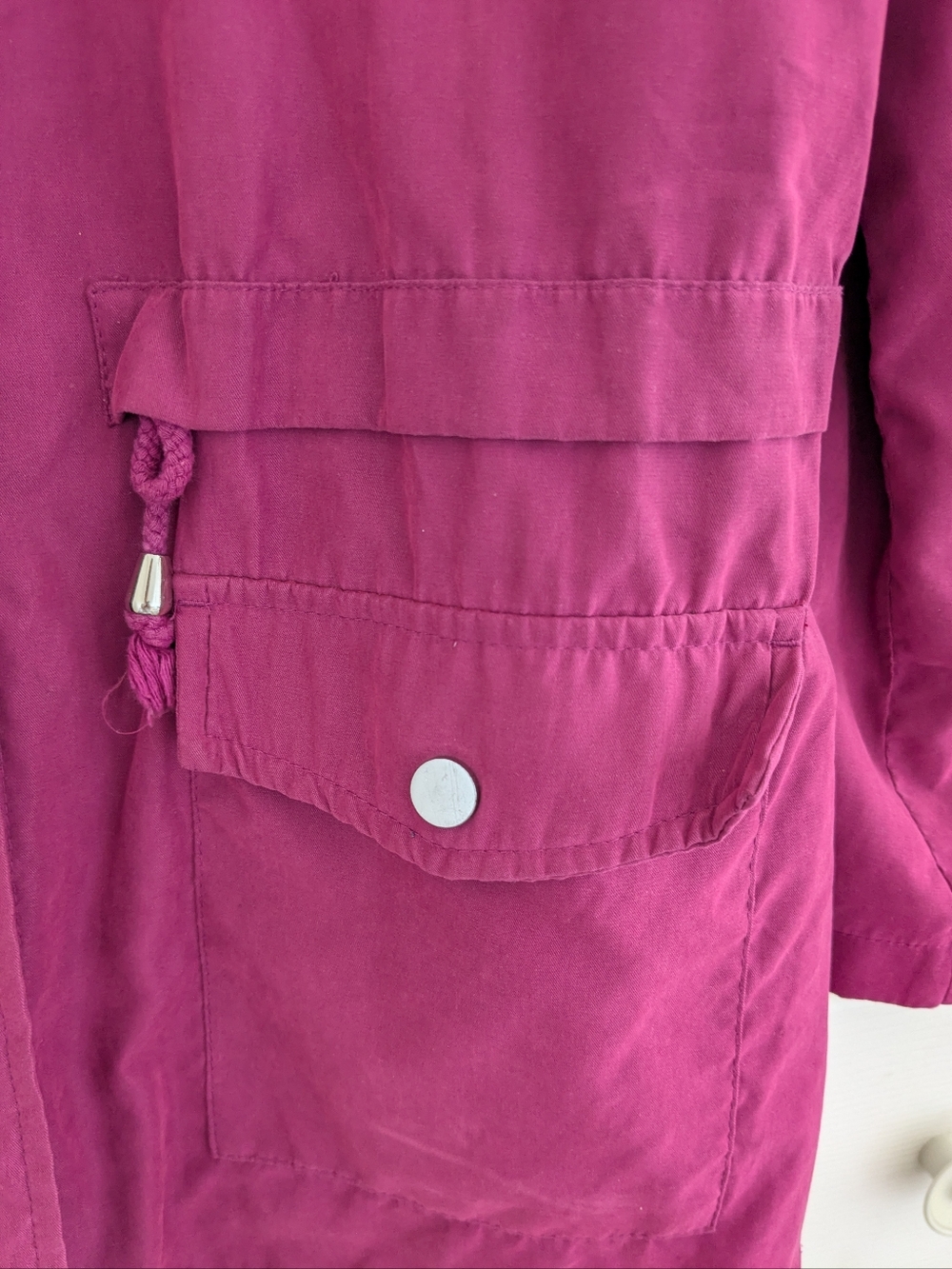 Women’s Magenta Button-Front Jacket - Picture 3 of 8